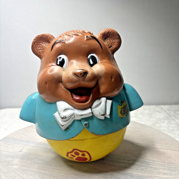 Playskool Other - Vintage Roly Poly Bear Toy Fisher Price Playskool 1970s 1980s Wobble Weeble